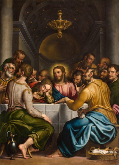 Cappella del SS Sacramento, seconda campata lato nord, Giulio Campi, Ultima Cena 1569 da Giulio Campi