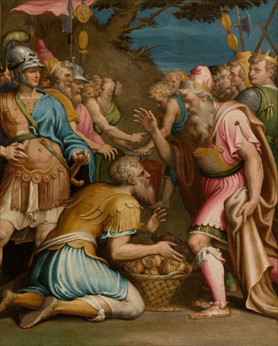 Cappella del SS Sacramento, Secondo arco lato sud, Giulio Campi, Sacrificio di Melchizedech 1569 da Giulio Campi
