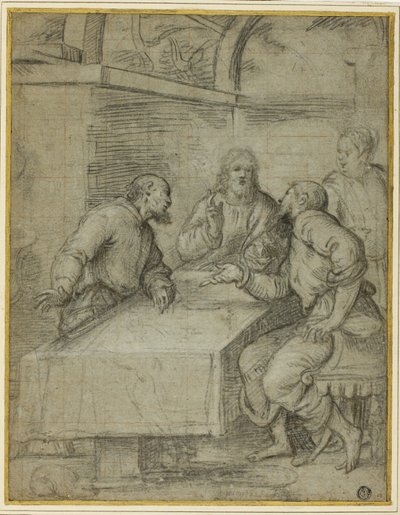 Studio per la Cena in Emmaus da Giulio Campi