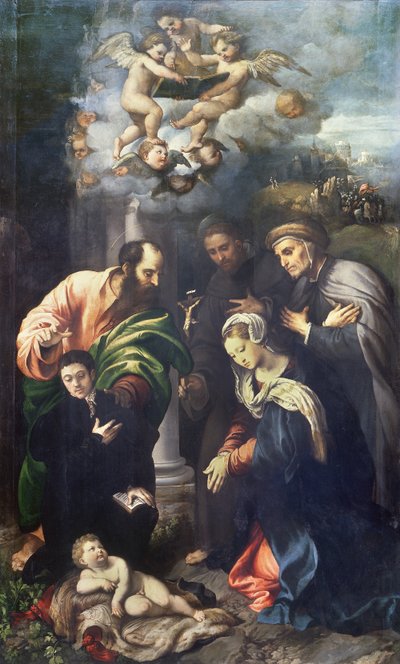 La Natività con i Santi Mattia, Antonio di Padova, Beato Alberto di Villa d