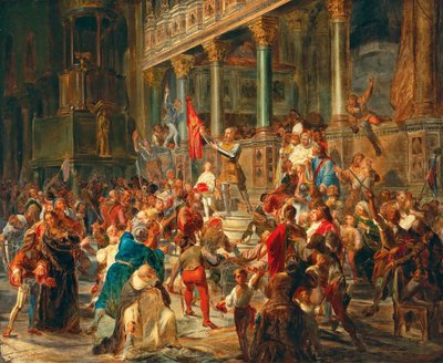 Adunata dei soldati Viva Messer Vittore Pisani! da Giulio Carlini