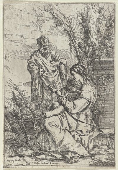 Sacra Famiglia con Maria che legge da Giulio Carpioni (I)