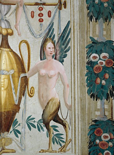 Decorazione grottesca con figure di arpie da Giulio Carpioni