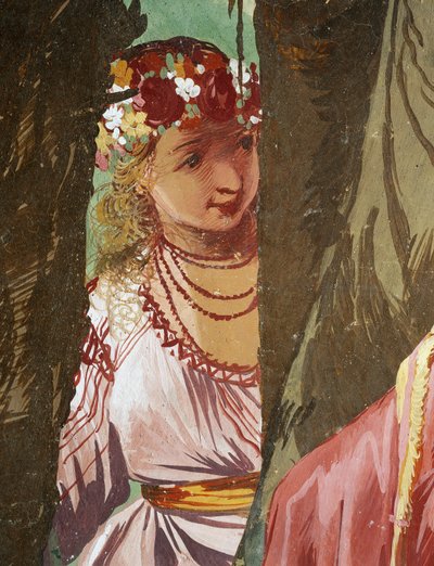 La ninfa Amarillide incoronata vincitrice della gara di baci da Giulio Carpioni