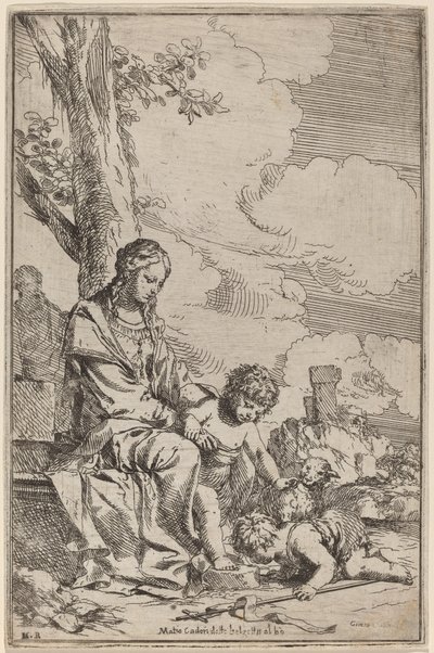 La Vergine e il Bambino con San Giovanni Battista da Giulio Carpioni