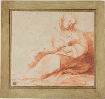 Madonna con Bambino seduta a terra da Giulio Cesare Amidano