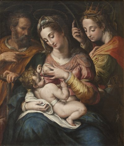 La Sacra Famiglia con Santa Caterina, c.1600 da Giulio Cesare Procaccini