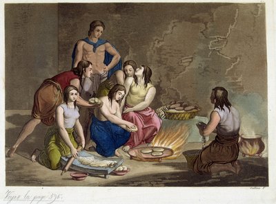 Antichi messicani che fanno il pane da Giulio Ferrario