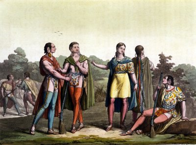 Gli indiani del Canada (gli Acadiani) in 
