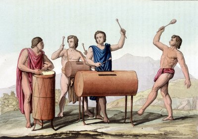 Musica degli Antichi Messicani - in "Il Costume Antico e Moderno" da Giulio Ferrario