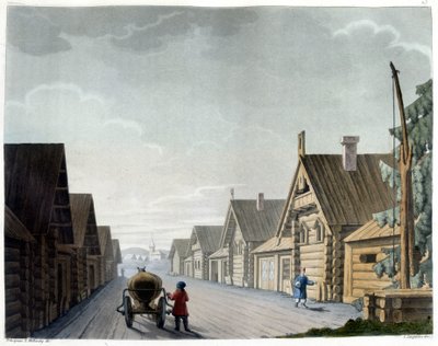 Villaggio Russo - in "Il costume antico e moderno" di Ferrario, ed. Milano da Giulio Ferrario