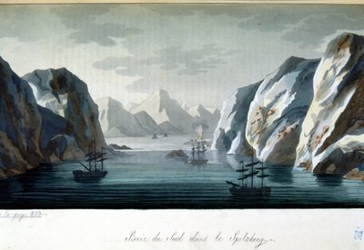 Baia meridionale a Spitzberg, Norvegia - in "Il vecchio e moderno costume" di Jules Ferrario, ed. Milano da Giulio Ferrario