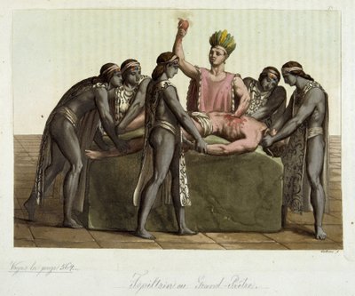 Topiltzin che fa un sacrificio umano da Giulio Ferrario