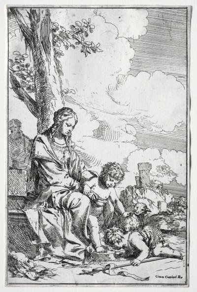 Sacra Famiglia con il Bambino San Giovanni da Giulio I Carpioni