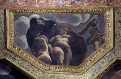 Una ninfa. Affresco di Giulio Pippi de