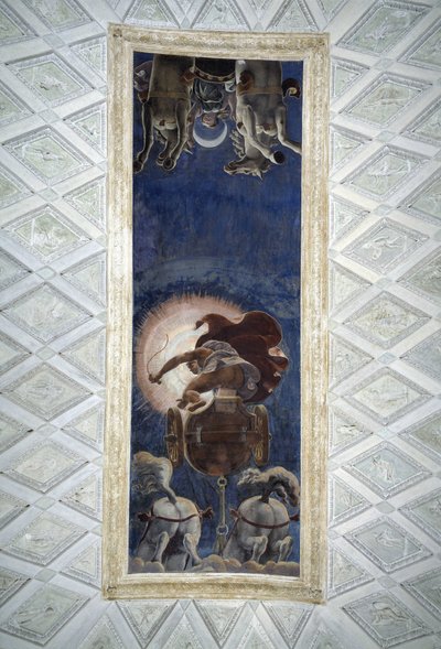 Soffitto della sala del sole del Palazzo di Tè a Mantova da Giulio Romano