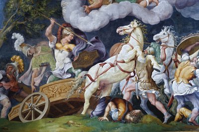 Diomede combatte contro Fegeo e Idaios da Giulio Romano
