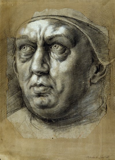 Testa di Papa Leone X da Giulio Romano