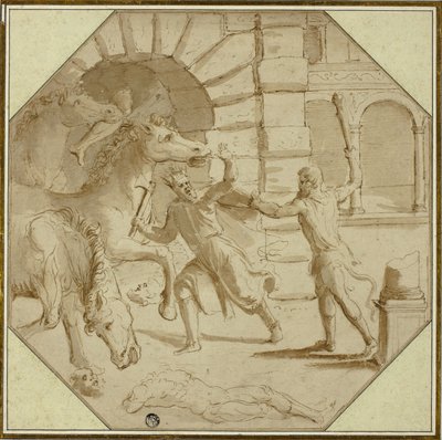 Ercole che abbatte il re Diomede da Giulio Romano