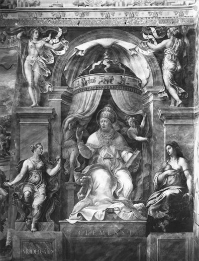 Papa Clemente I (1-97) tra Moderazione e Clemenza, Stanze di Raffaello da Giulio Romano