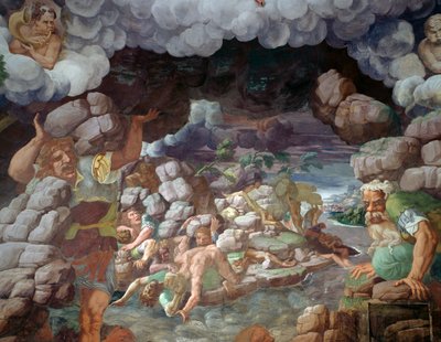Giganti ribelli colpiti dalla caduta della montagna da Giulio Romano