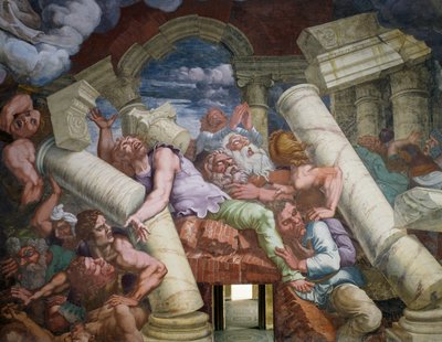 Giganti ribelli abbattuti dal crollo di un edificio da Giulio Romano