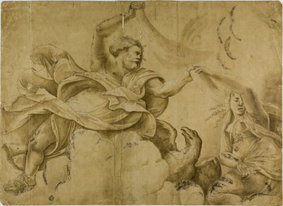 Studio per Giove che scaglia saette da Giulio Romano