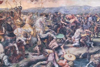 La battaglia al Ponte Milvio (dettaglio) da Giulio Romano