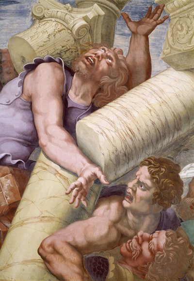 La caduta dei giganti (Titani) (Parete Nord), (dettaglio). Affresco di Giulio Pippi de