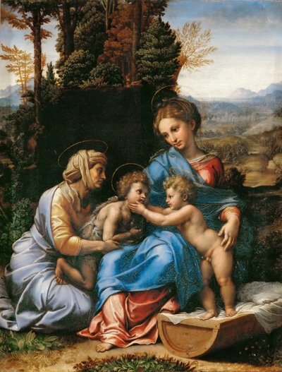 La Sacra Famiglia con Giovanni Battista bambino e Santa Elisabetta (La Petite Sainte Famille) da Giulio Romano