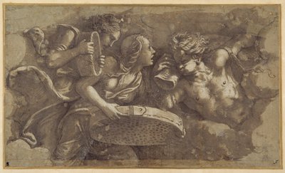La Vestale Tuccia con il setaccio da Giulio Romano