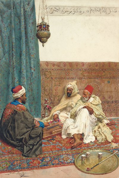 Una partita di Tavli da Giulio Rosati