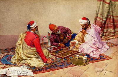 I giocatori di backgammon da Giulio Rosati