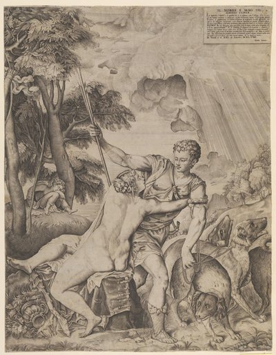 Venere e Adone da Giulio Sanuto