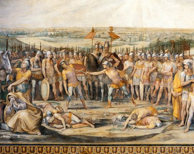 Combattimento tra Orazi e Curiazi, di Giuseppe Cesari, affresco, Sala degli Orazi e Curiazi, Palazzo dei Conservatori, Roma, Regno Romano, Italia da Giuseppe Cesari