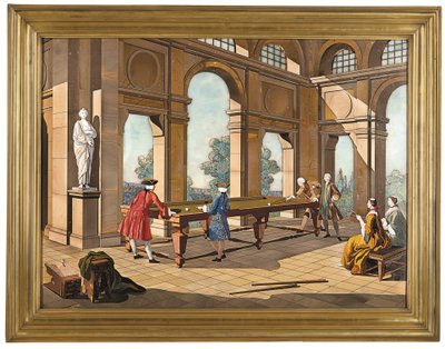 Placca imperiale dei giocatori di biliardo, c.1752-55 da Giuseppe (after) Zocchi
