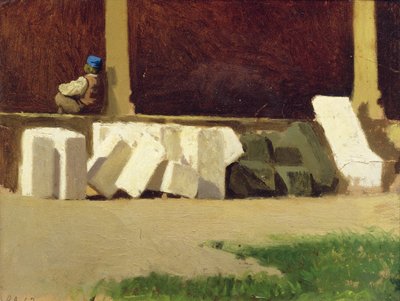 Il chiostro da Giuseppe Abbati