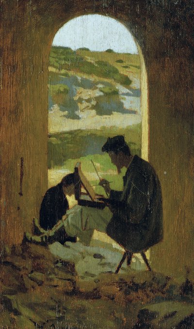 Il pittore Stanislao Pointeau, c.1863 da Giuseppe Abbati