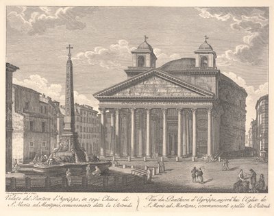 Veduta del Pantheon di Agrippa da Giuseppe Acquaroni