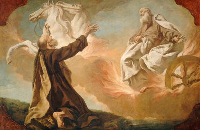 Elia Portato in Cielo su un Carro di Fuoco da Giuseppe Angeli