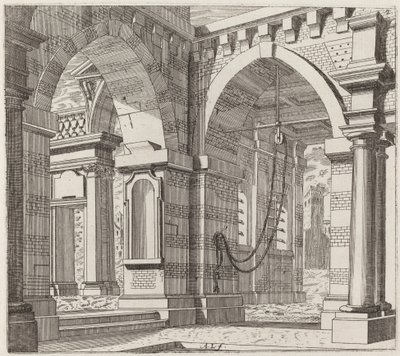 Fantasia architettonica con portali ad arco da Giuseppe Antonio Landi