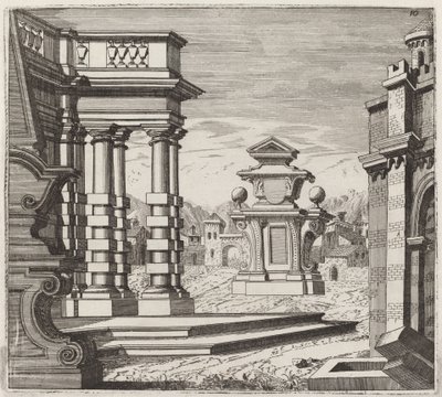 Fantasia architettonica con portali e monumenti da Giuseppe Antonio Landi