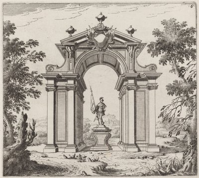 Arco di trionfo in un paesaggio da Giuseppe Antonio Landi