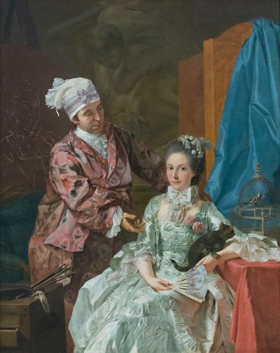 Autoritratto con moglie, c.1757 da Giuseppe Baldrighi