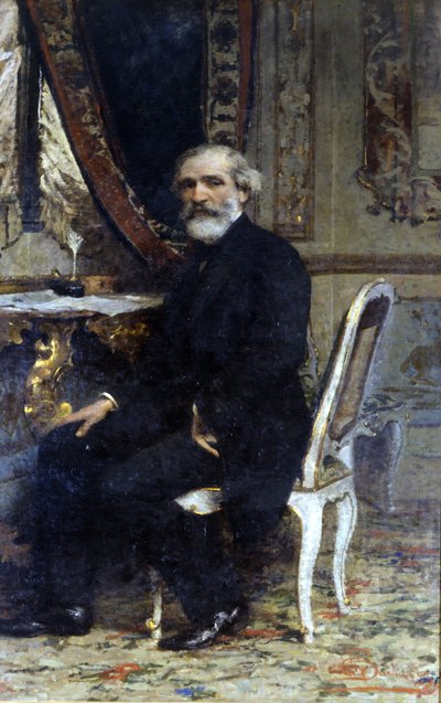 Ritratto di Giuseppe Verdi, compositore italiano (1813-1901) da Giuseppe Barbaglia