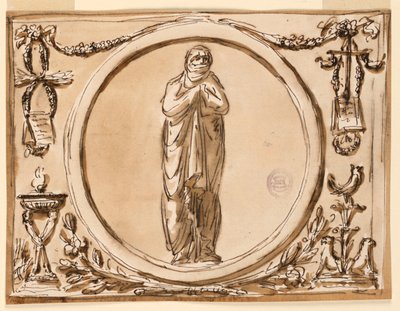 Decorazione di un pannello da Giuseppe Barberi