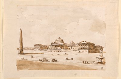 Progetto per una piazza con un palazzo da Giuseppe Barberi