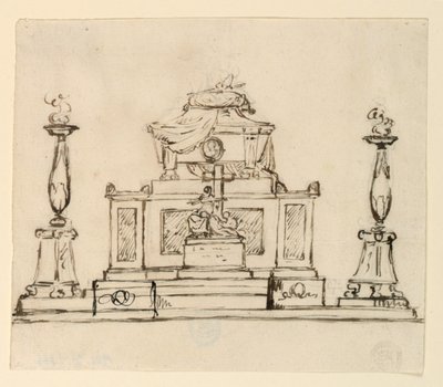 Elevazione di un monumento sepolcrale da Giuseppe Barberi
