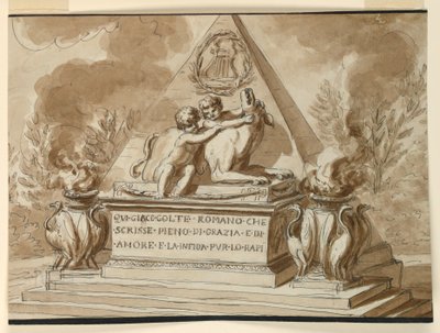 Monumento sepolcrale per il poeta Colte, di Roma da Giuseppe Barberi