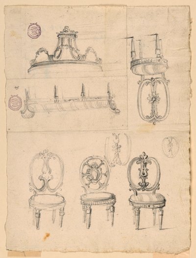 Schizzi per mobili da Giuseppe Barberi